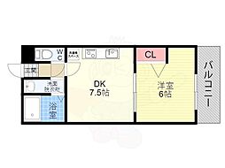 ラッフィナート 1DKの間取図画像