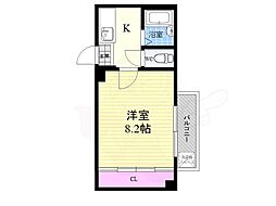 モーツアルトハウス 1Kの間取図画像