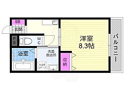 ウインドミル本町 1Kの間取図画像