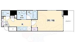 ベラジオ京都西大路 1Kの間取図画像