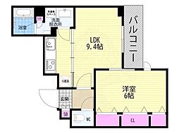 The Residence 御車道 1LDKの間取図画像