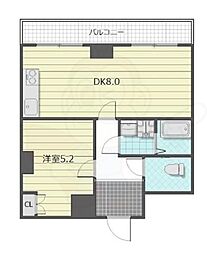 クエスト御池ビル 1DKの間取図画像