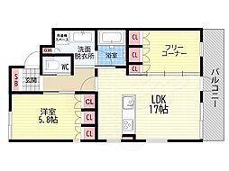 Rhino Flats JOY 2LDKの間取図画像
