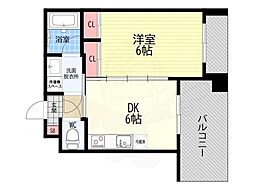 オルテンシア 1DKの間取図画像