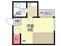 ハイツサンポー ワンルームの間取図画像