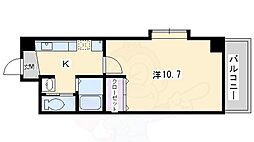 メディナ三条室町 1Kの間取図画像