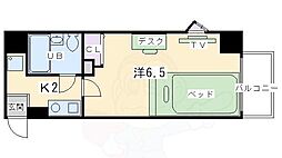 エスリード京都駅前 1Kの間取図画像
