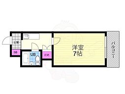 コーポ大敬1 1Kの間取図画像