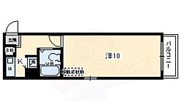 ジョイテル西院 1Kの間取図画像