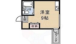 サザンクロス桃山 ワンルームの間取図画像