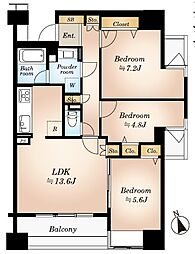 パーク・ネスタ落合 3LDKの間取図画像