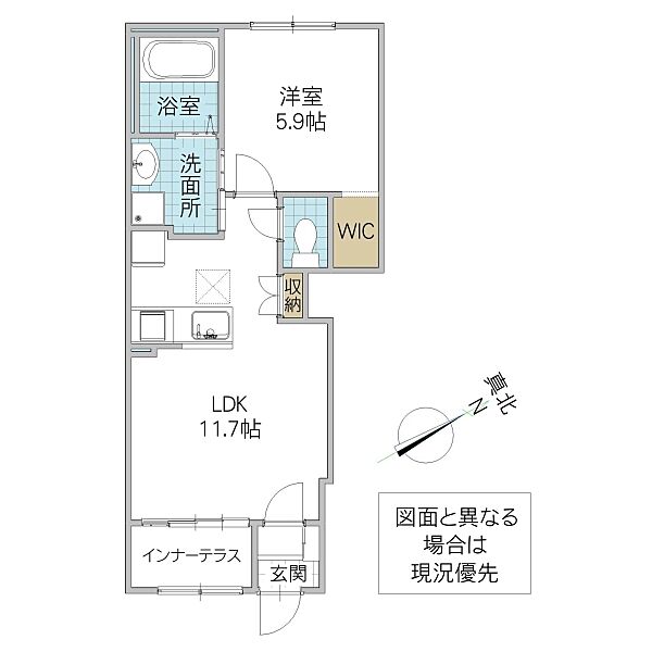 フェイジョア B 101号室｜茨城県つくば市要(賃貸アパート1LDK・1階・43.24㎡)の写真 その1