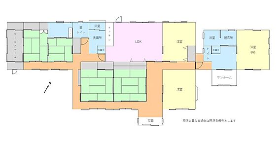 主屋の間取図で...