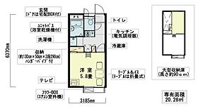 ヴァンベールII 201号室 ｜ 大阪府羽曳野市野（賃貸アパート1K・2階・20.28㎡） その2