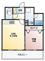 ベラヴィスタ美野島 801 ｜ 福岡県福岡市博多区美野島２丁目（賃貸マンション1LDK・8階・38.52㎡） その2