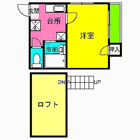 クローバー・ハイツ 105｜福岡県福岡市博多区麦野６丁目(賃貸アパート1K・1階・18.64㎡)の写真 その2