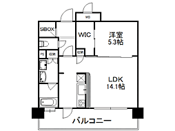エンクレストGRAN博多駅前 1LDKの間取図画像