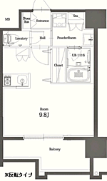 エンクレスト博多THETIME ワンルームの間取図画像