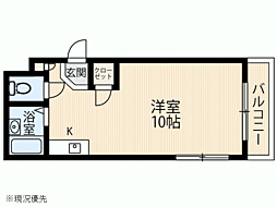 ヘブンフィールド光ヶ丘 ワンルームの間取図画像