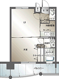 エンクレスト博多 2Kの間取図画像