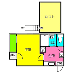 プリマヴェーラ南福岡 1Kの間取図画像