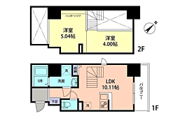 MODERNPALAZZO天神東グランM 1LDKの間取図画像