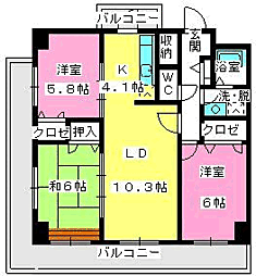 スプリングコート3 3LDKの間取図画像