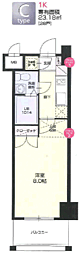 オリエントビルプロジェクトNo,67 1Kの間取図画像