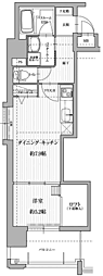 アクタス天神セントラルタワー2 1DKの間取図画像