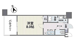 S-FORT福岡県庁前 1Kの間取図画像