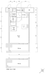エンクレスト博多駅南FIT ワンルームの間取図画像