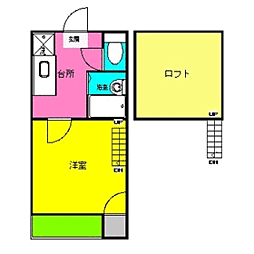 フェリーチェ天神南 1Kの間取図画像