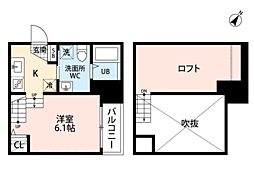 エトワレール吉塚 1Kの間取図画像