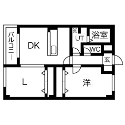 サニーガーデン 2LDKの間取図画像