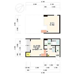 グランメゾン 1Kの間取図画像