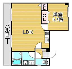 ライフ・モア高取 1LDKの間取図画像