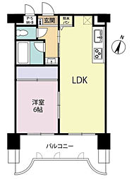 ニューライフ薬院 1LDKの間取図画像