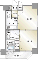 エンクレスト天神CLASS 2Kの間取図画像