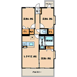 ラフィーネ昭南 3LDKの間取図画像