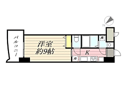 ロイヤル博多駅前 1Kの間取図画像