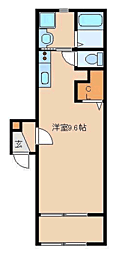 リテラ銀天町 ワンルームの間取図画像
