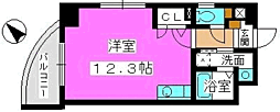 スーペリアニューハイム薬院 ワンルームの間取図画像