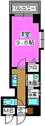 クラシカル大手門 1Kの間取図画像