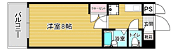 リファレンス吉塚 1Kの間取図画像