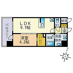 エタンセル 1LDKの間取図画像
