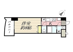 ロイヤル博多駅前 1Kの間取図画像