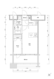 エンクレスト博多駅南GRACE 1LDKの間取図画像