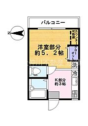 第三青山マンション ワンルームの間取図画像