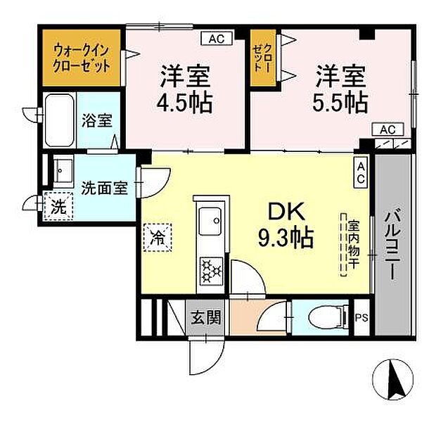 東京都荒川区荒川3丁目(賃貸マンション2DK・1階・47.93㎡)の写真 その2