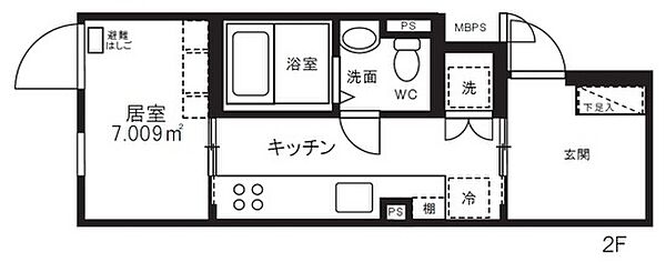 東京都新宿区西落合2丁目(賃貸マンション1K・3階・30.20㎡)の写真 その2